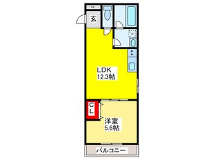 駅前つばきハイツの物件間取画像